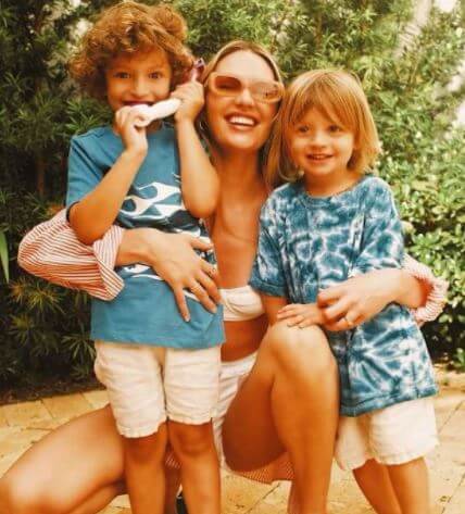 Hermann Nicoli ex fiance Candice Swanepoel with their children.